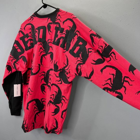 Spirit Jersey T Shirt Dead End Scorpion M Red Crewneck Heavyweight Oversize NWT - Picture 2 of 6